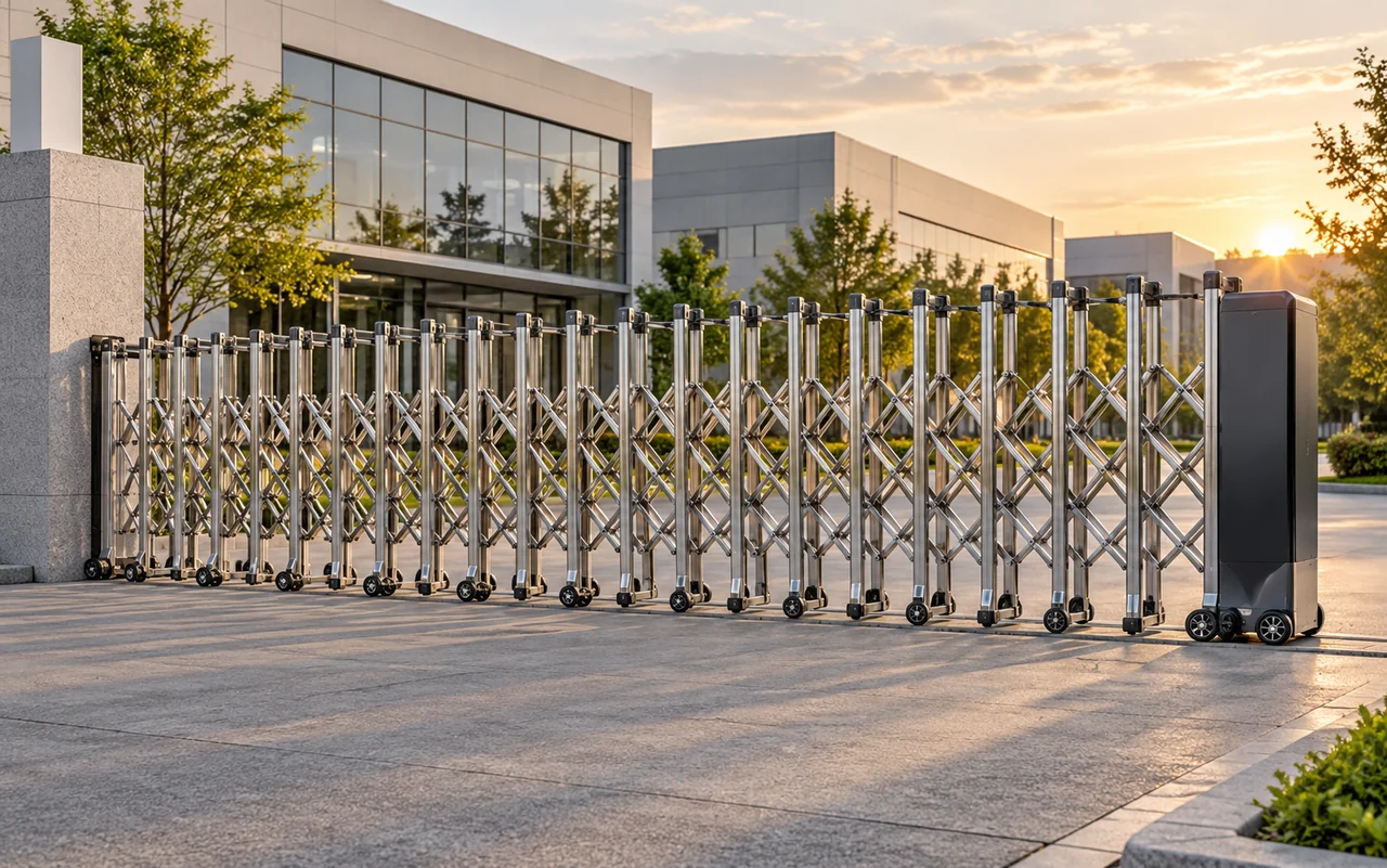 Electric retractable gates